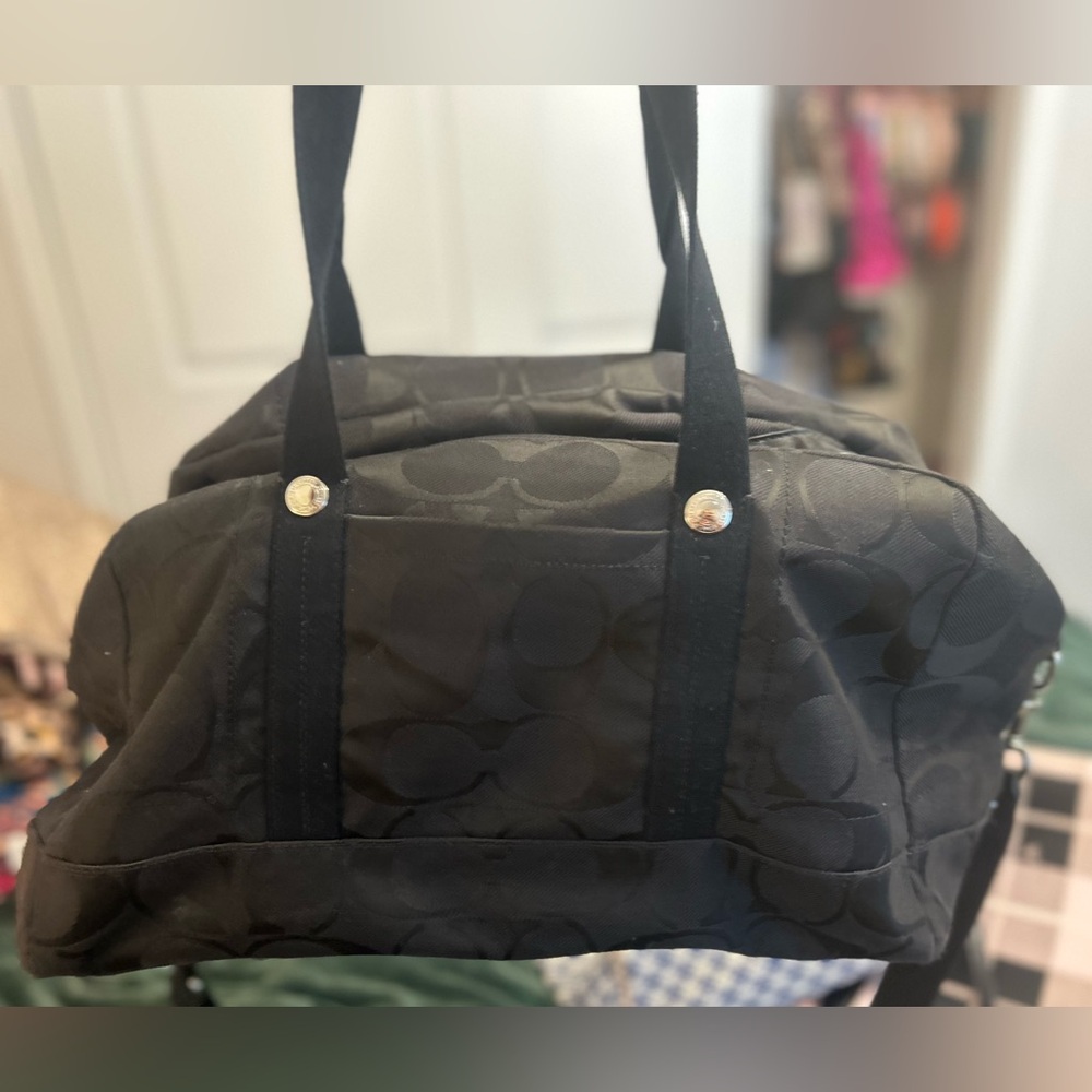 Coach Black Duffel Bag/Weekender
